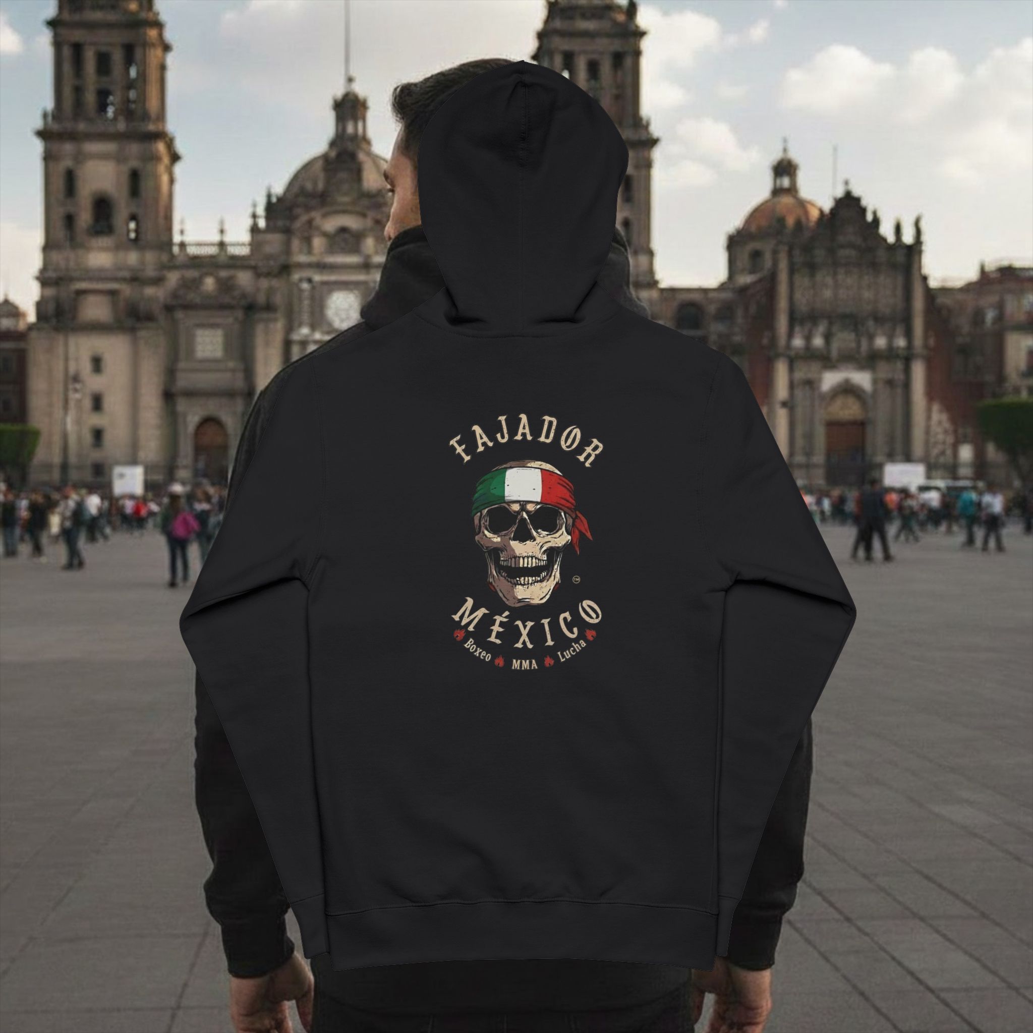 Fajador Mexico Skull Full Zip Hoodie - Image 2