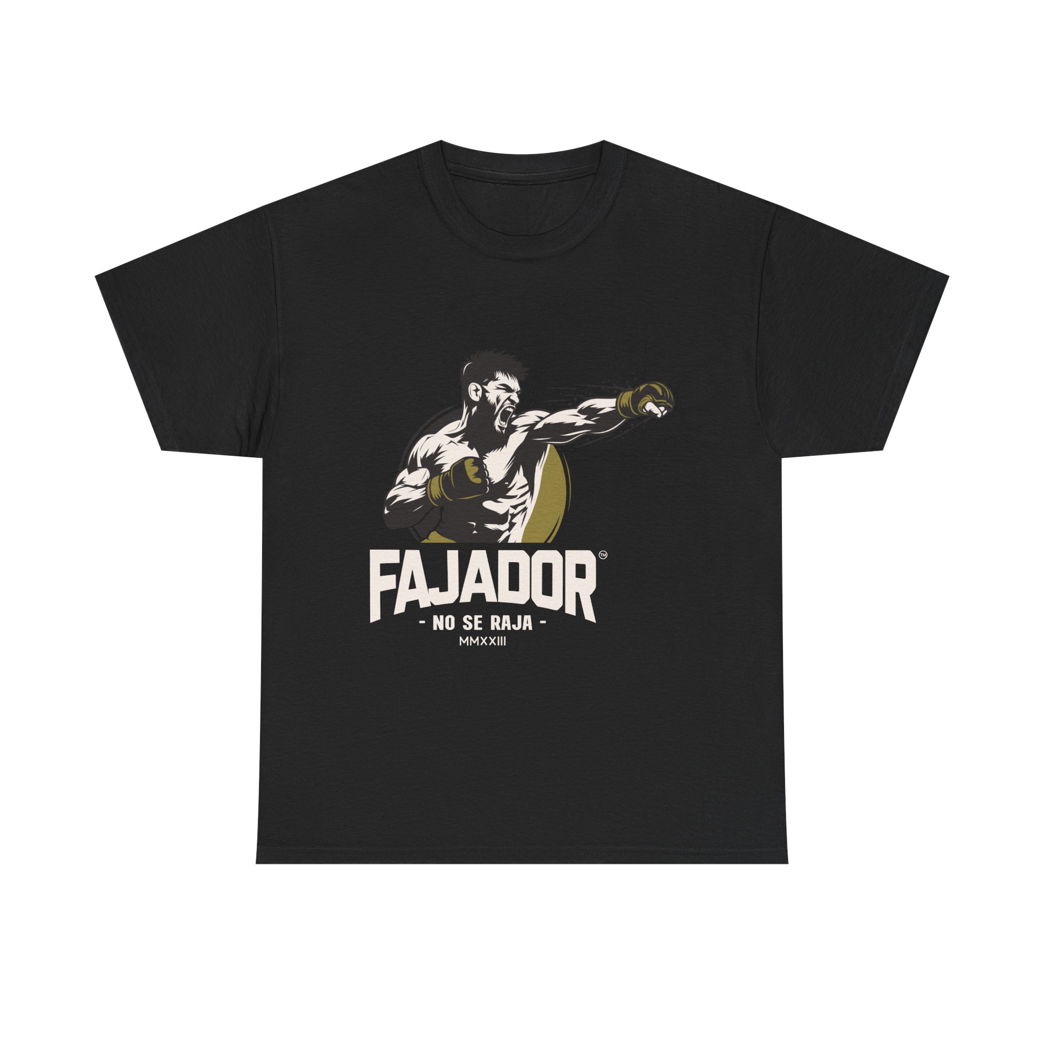 Camiseta Fajador Attack - Negra/Blanca/Oro