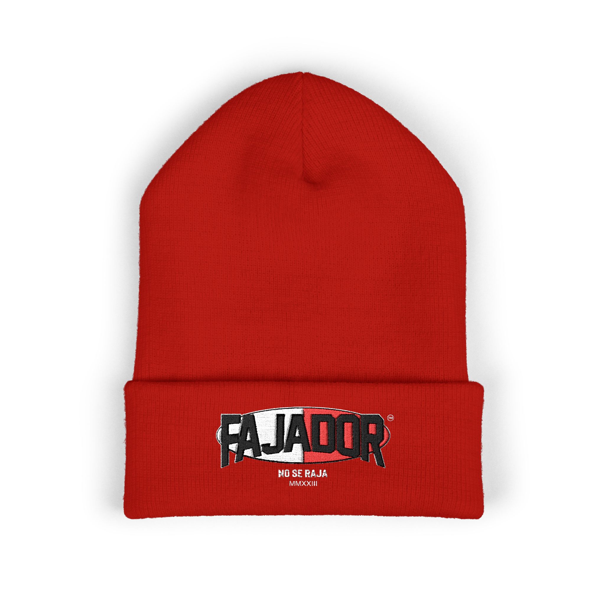 Fajador "No Se Raja" Puffed Embroidered Beanie | Winter Fashion, Warm Headwear, Cozy Style - Imagen 5